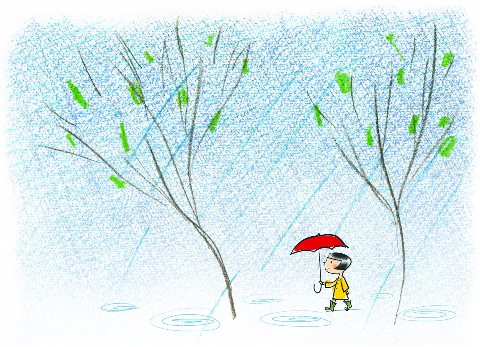 click upper right corner of images to enlarge above: a preliminary character development drawing , working out the look of the girl in the story. Pencil and crayon on paper.