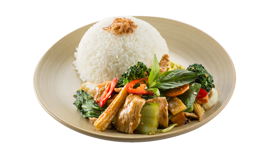 Chicken Chilli Basil with Rice