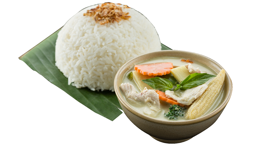 Green Curry Chicken with Rice