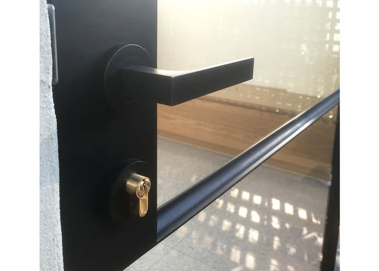 Private Residence Single Door With Fixed Window (Door Handle Detail)