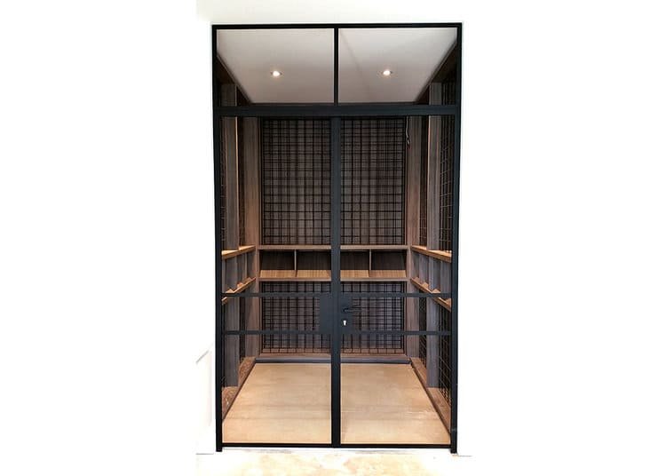 Wine Cellar Double Doors Created a Striking Entrance