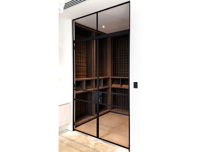 Wine Cellar Double Doors Simple and Elegant