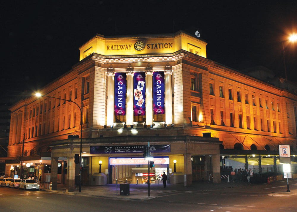 Adelaide Casino Fixed Windows Acrross The Entire Street Frontage Overview
