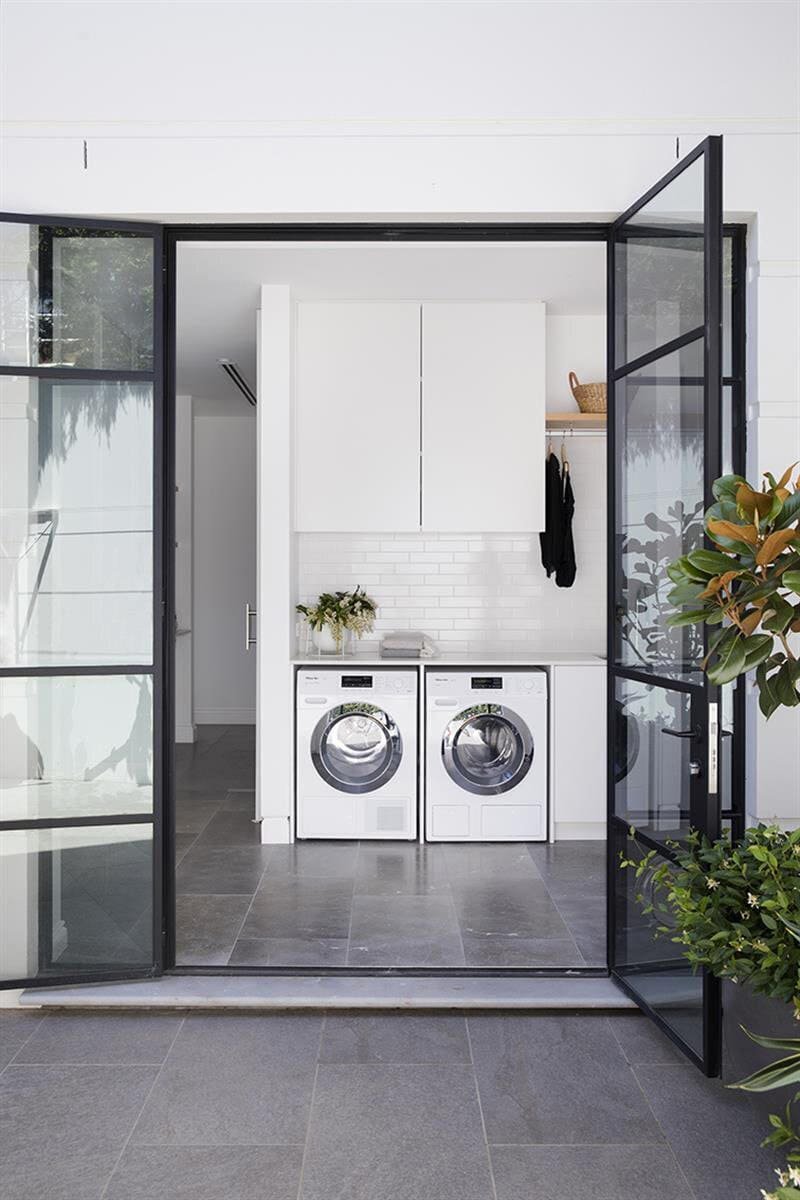 Private Residence Laundry Room Double Doors