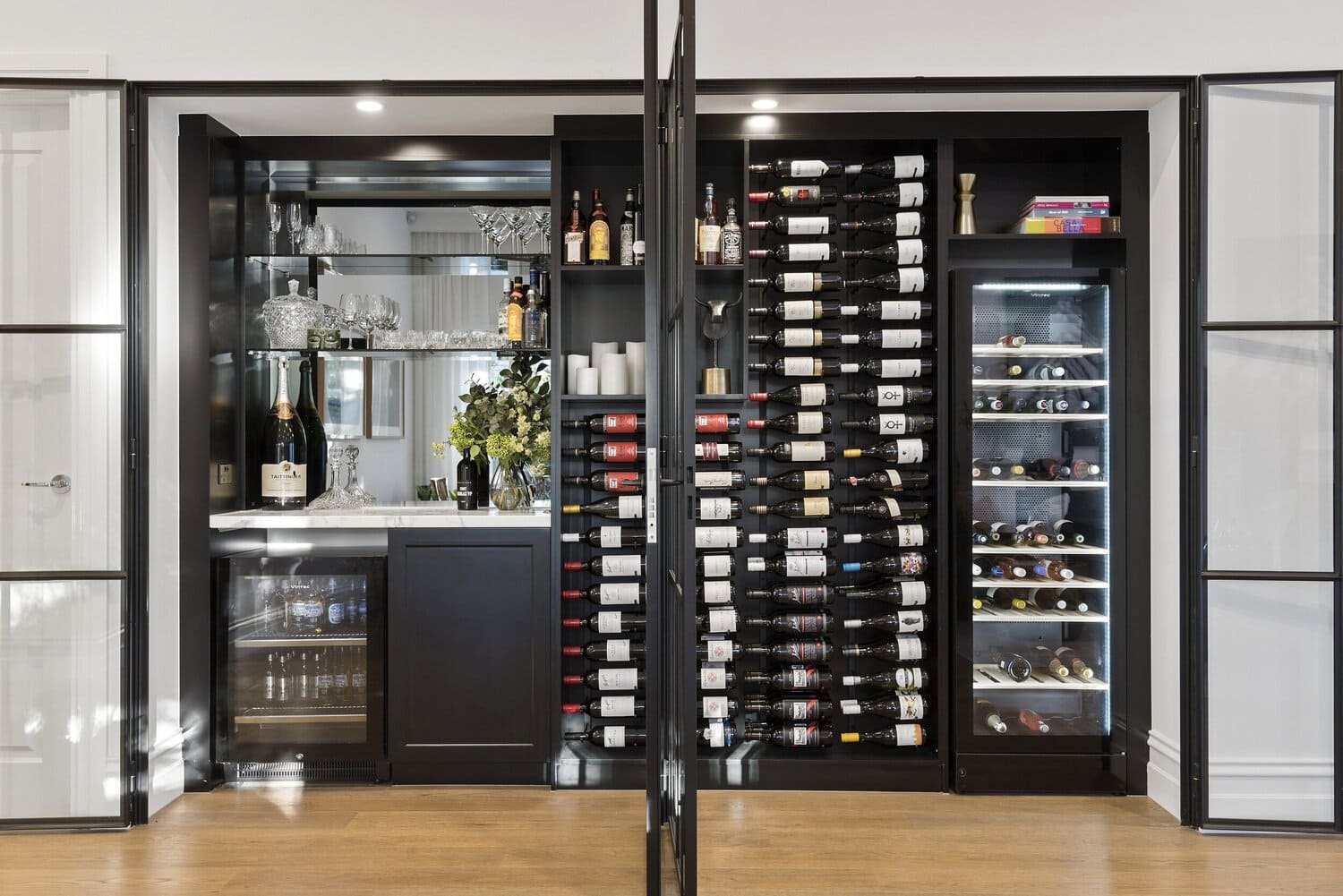 Private Residence Wine Cellar Double Doors and Bar Work