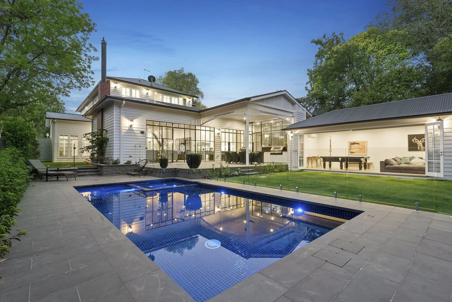 Private Residence Multiple Steel Doors and Fixed Windows