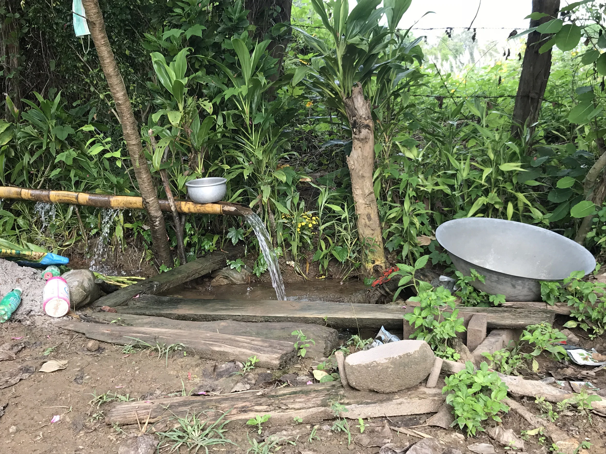 Washing facilities at one house we passed. Pretty typical.