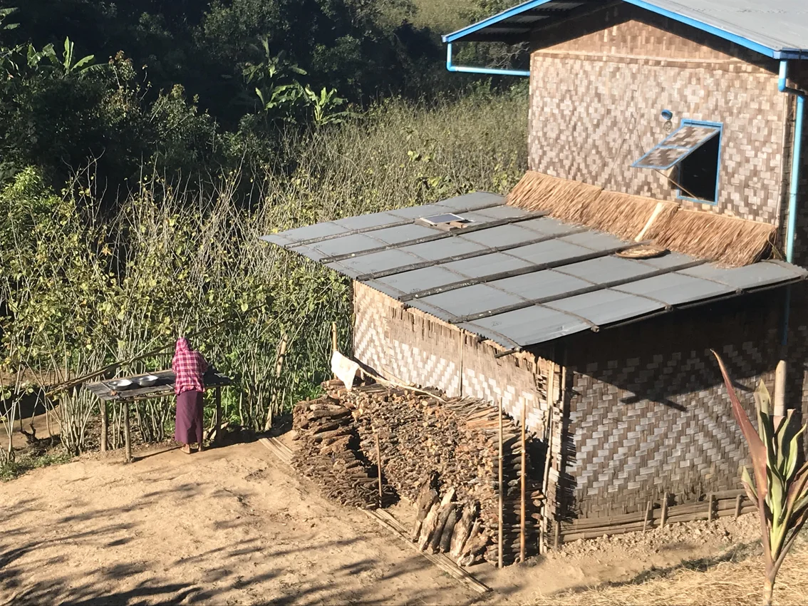 Washing up facilities in Koung Soung village