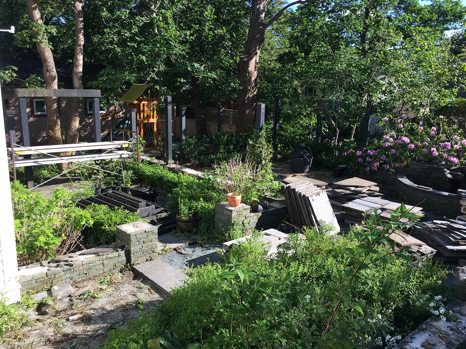 07-12-18 / It's demo day on our latest residential project. We're reusing this beautiful natural stone in the design of a new backyard space for these lucky homeowners.