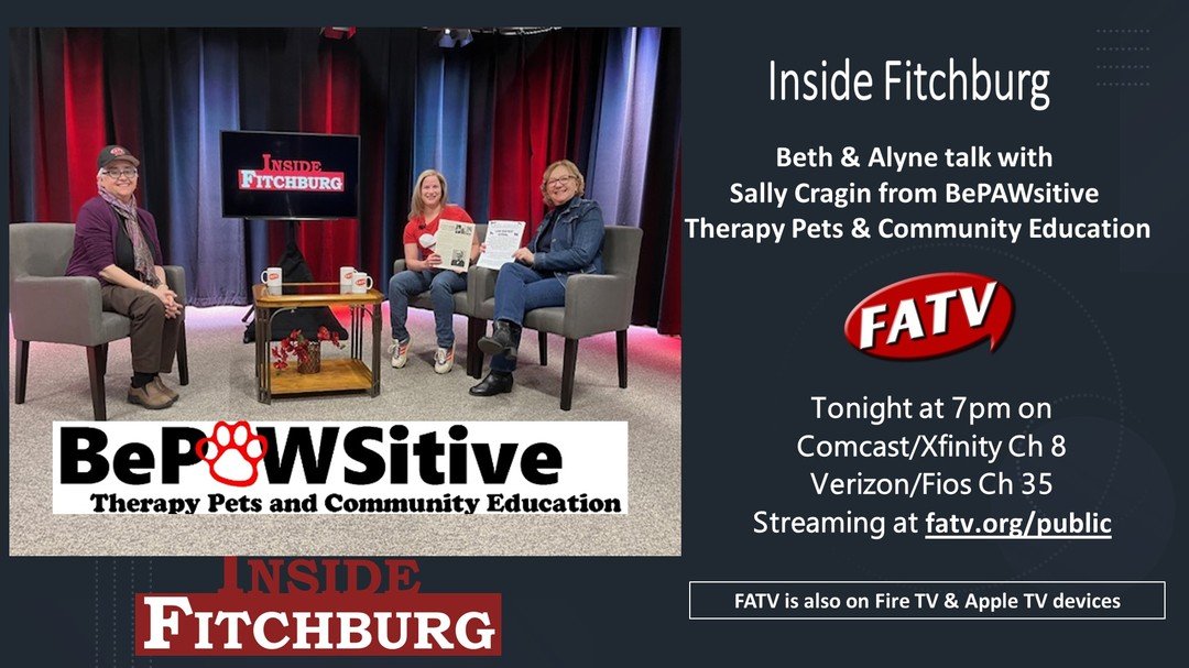 Inside Fitchburg tonight on FATV
Watch at 7pm on:
Comcast/Xfinity Ch 8
Verizon/Fios Ch 35
Streaming at fatv.org/public
@alyneb37 @sallycragin