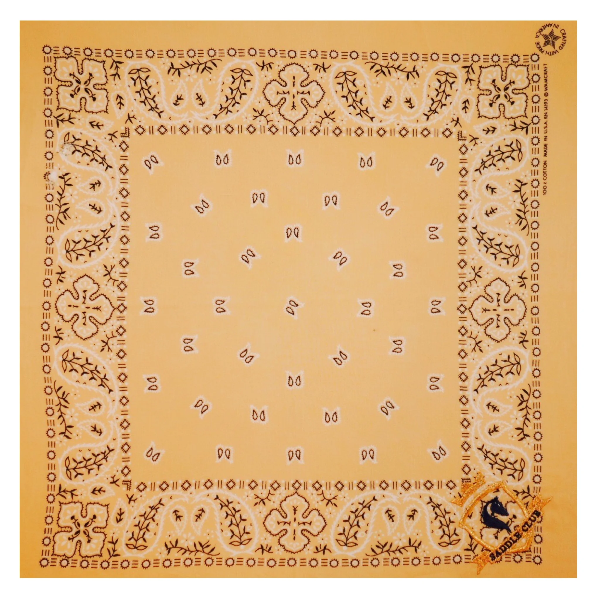 American Legends Vintage Bandana - Cali Chrome Gold