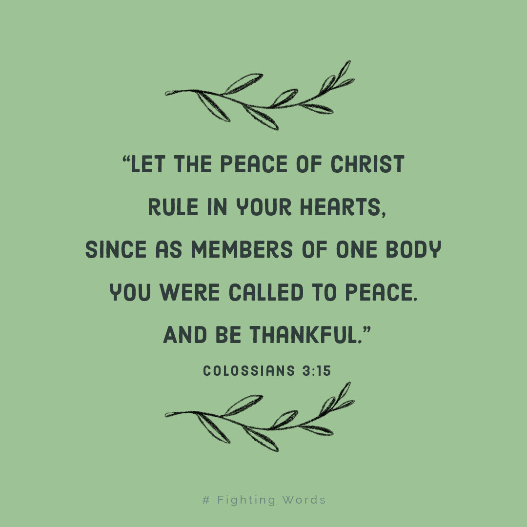 Fighting Words Friday: Called to Peace