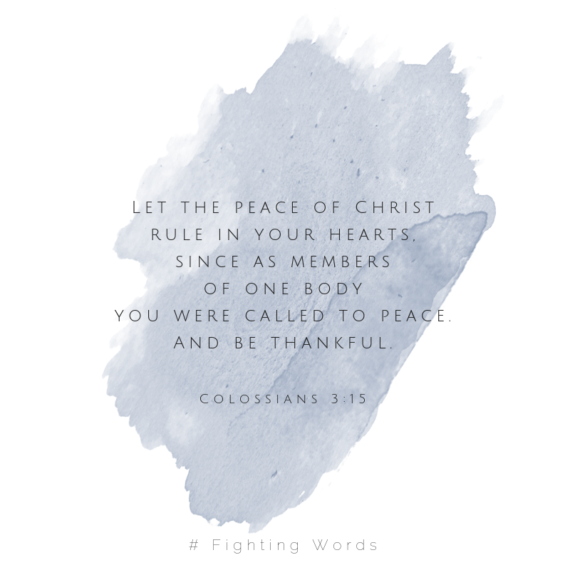 Fighting Words Friday: A Calling to Peace