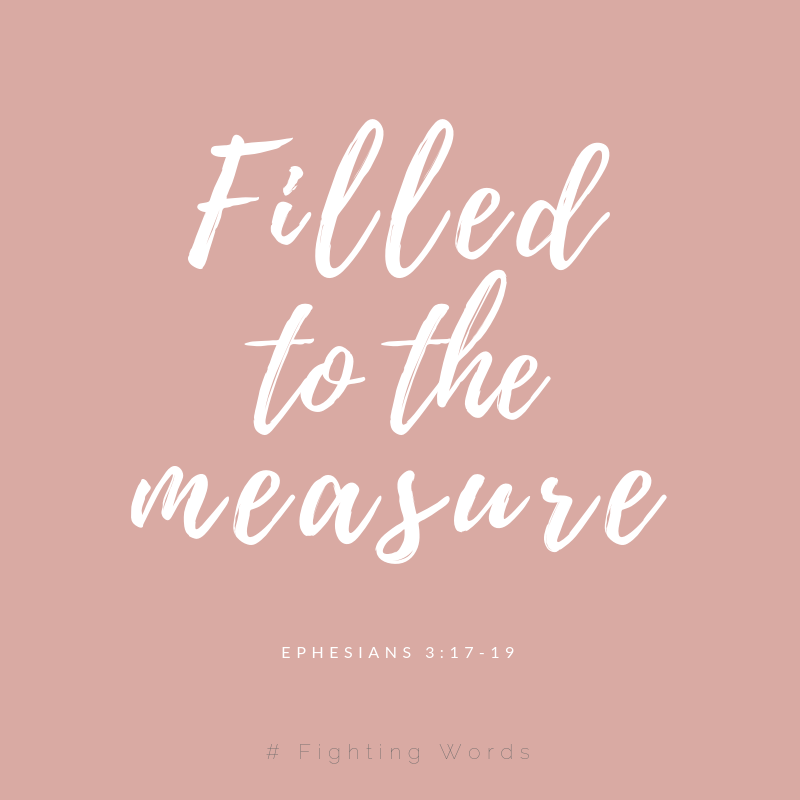 Fighting Words Friday: Filled to the Measure