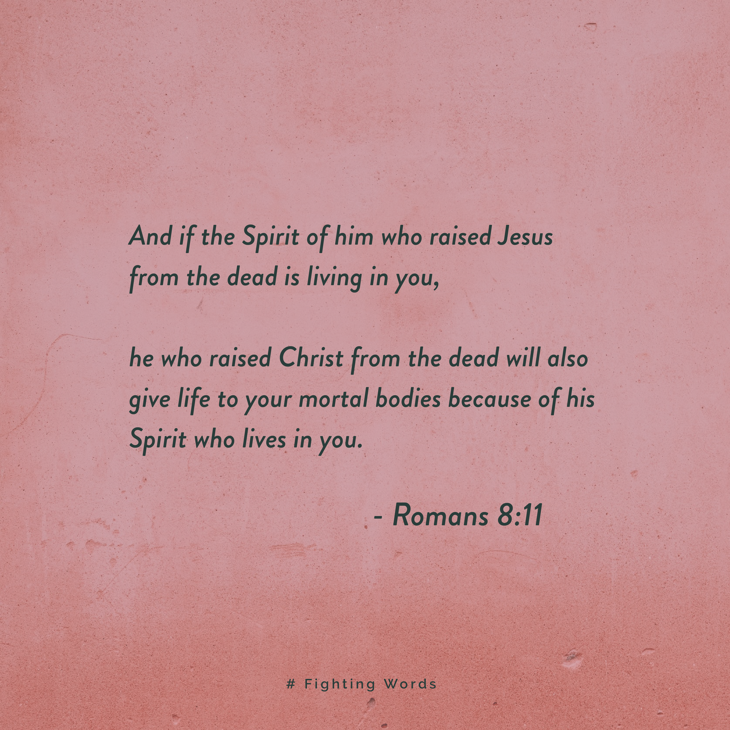 Fighting Words Friday: His Spirit Who Lives in You