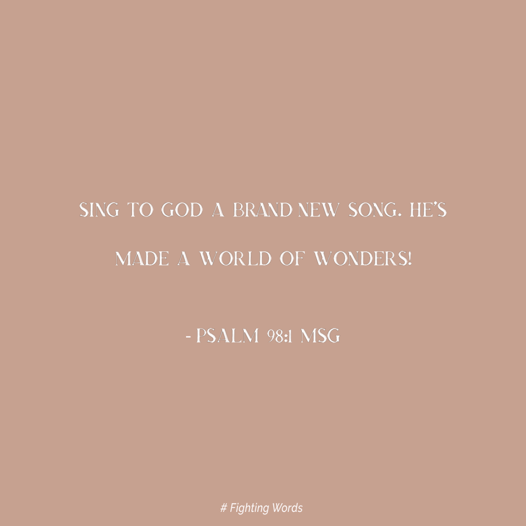 Fighting Words Friday: He's Made a World of Wonders