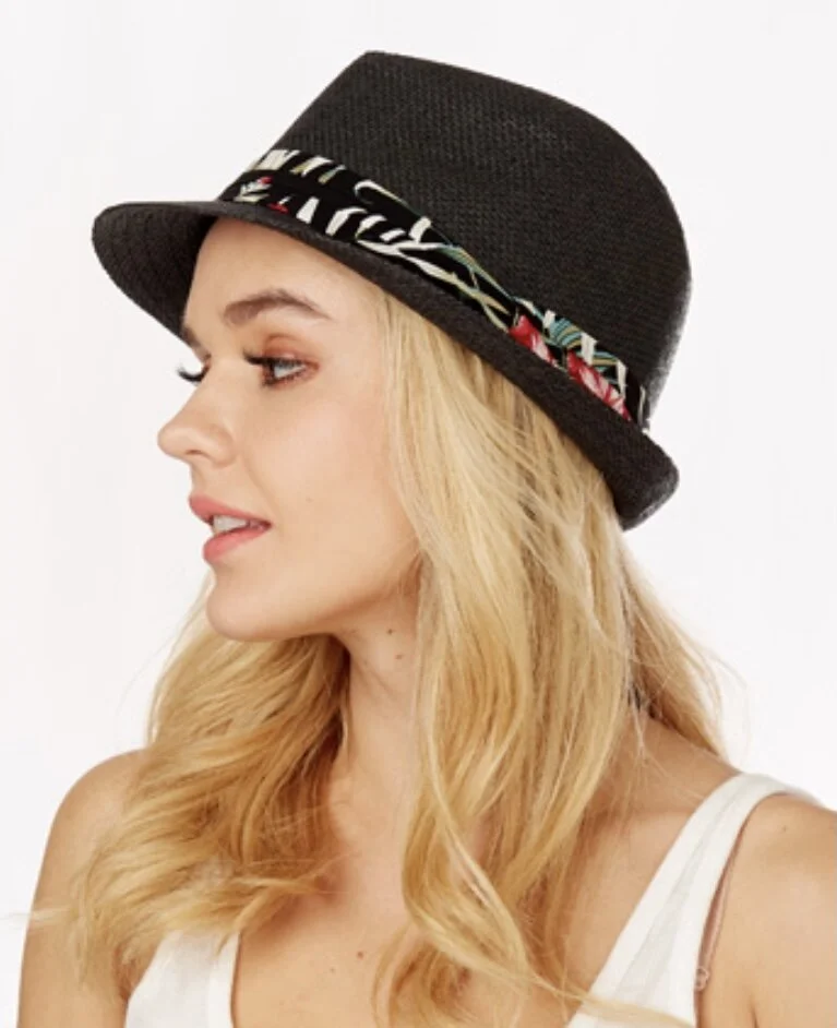 Fedora, Paper Woven Straw - Tropical