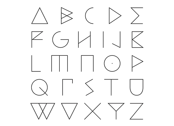 Logo inspiration: keeping the traditional style of greek engraving text while adding a modern san serif style. I used similar geometric shapes to create the same style. 