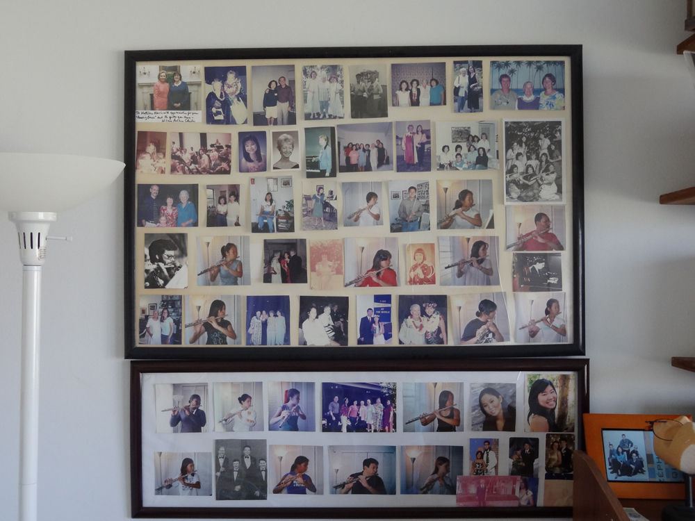 Wall of Students in her Kailua Studio