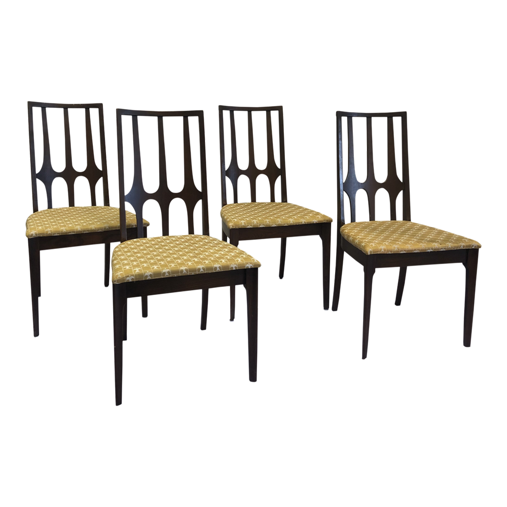 Original Broyhill Brasilia High Back Walnut Dining Chairs Set Of 4 Mimo Original Broyhill Brasilia High Back Walnut Dining Chairs Set Of 4 Mimo