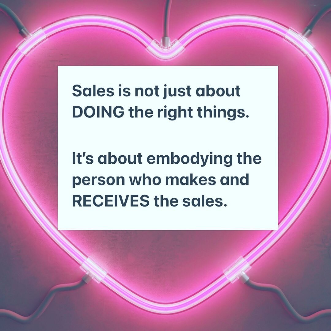 Sales is not just about DOING the right things, it&rsquo;s about embodying the person who makes and RECEIVES the sales.

That&rsquo;s right sales is a balance.

If you&rsquo;re someone who is good at the &ldquo;doing&rdquo; and an action-taker, chanc