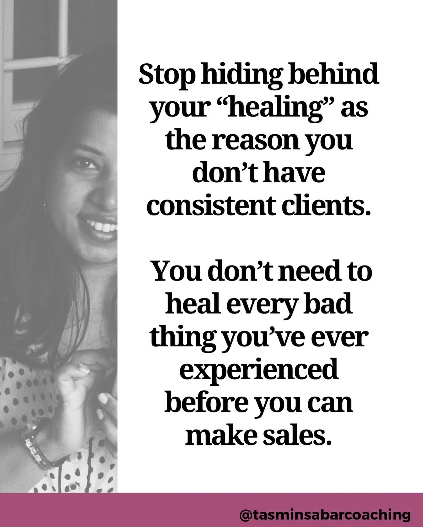 Let&rsquo;s be clear. I&rsquo;m a big advocate for healing and personal development.

But I&rsquo;ve also seen it become a shield.

A way to stay invisible.
A way to delay doing the work needed to grow a business.
A way to believe the story that you 