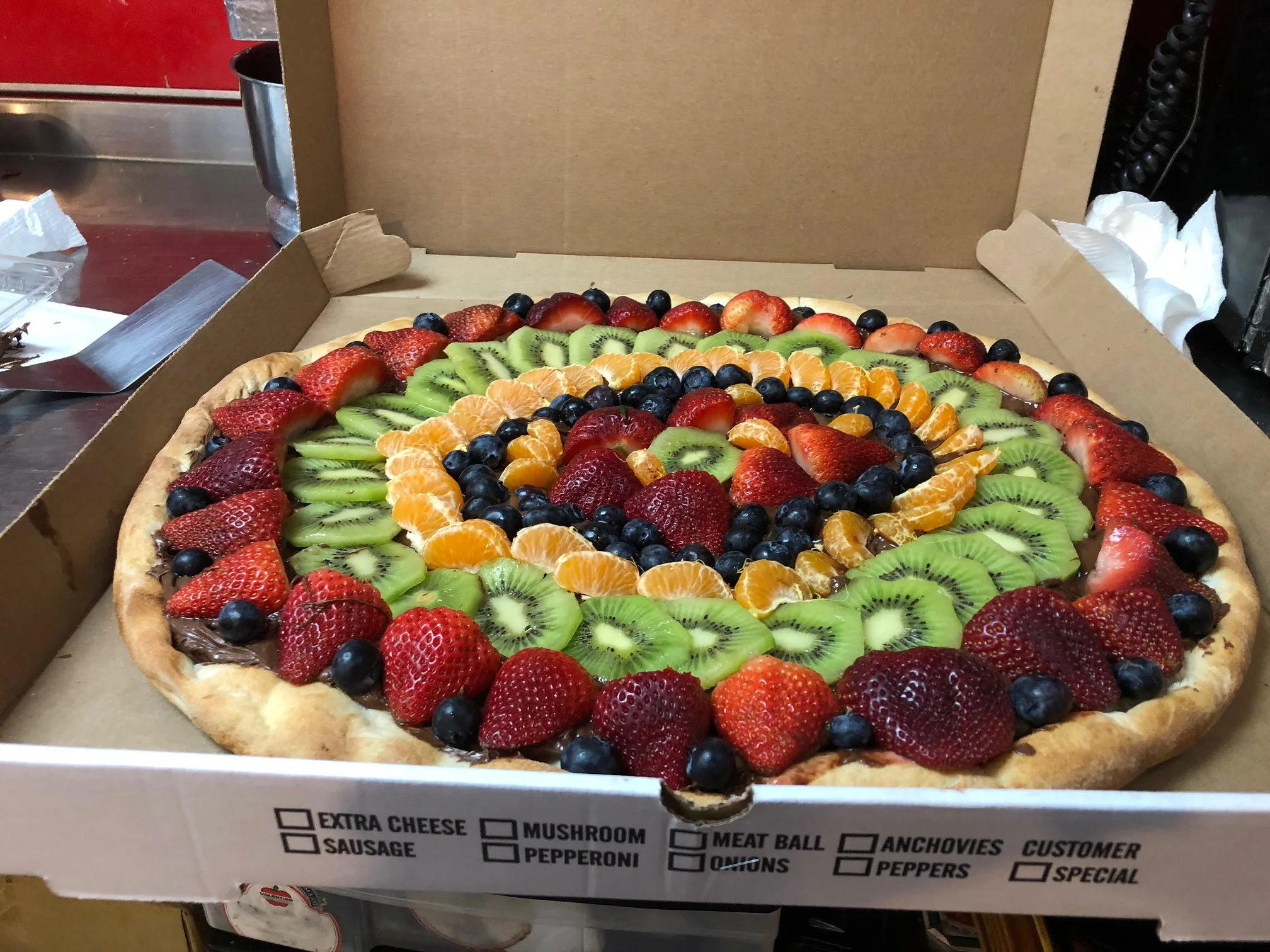 Fresh Fruit & Nutella Pizza!