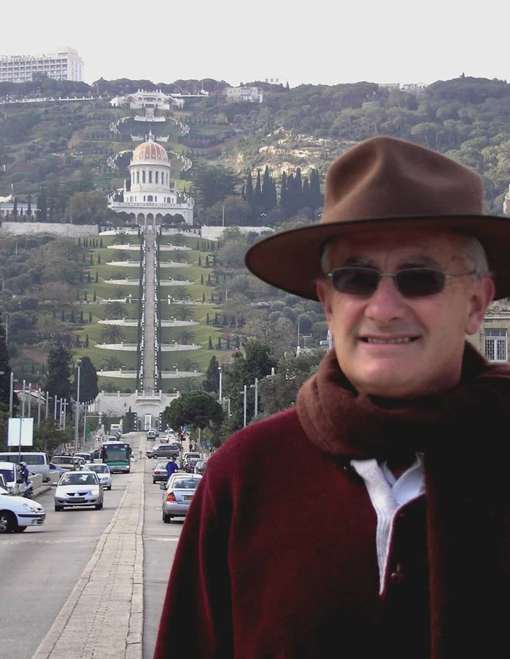 The Shrine of the Báb., with author in foreground, 2005.
