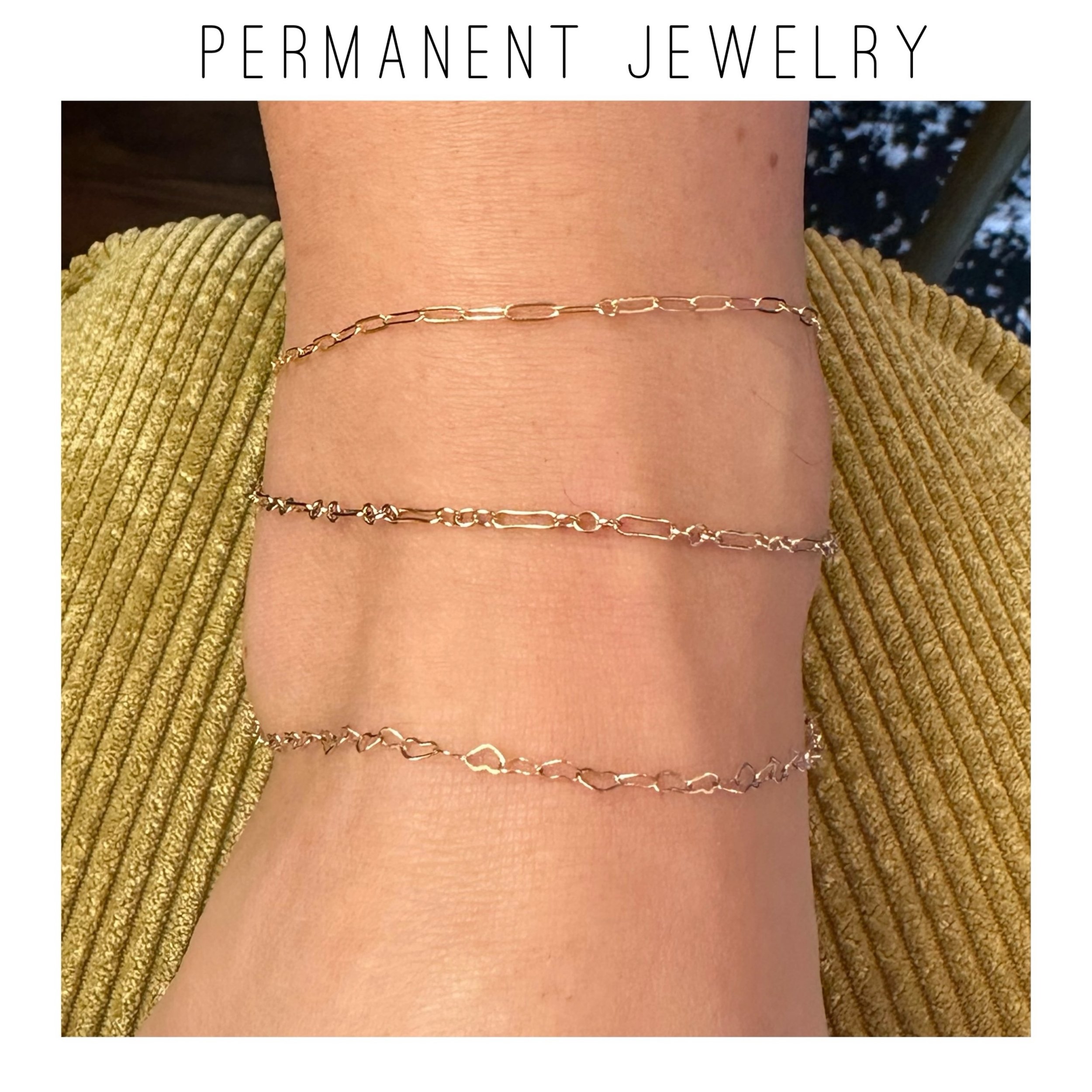 Anklet season is upon us. ✨ Experience everlasting elegance with our stunning collection of permanent jewelry. At Beauty Rule, our team of jewelry specialists is dedicated to crafting personalized treasures in gold, rose gold, and silver. During your