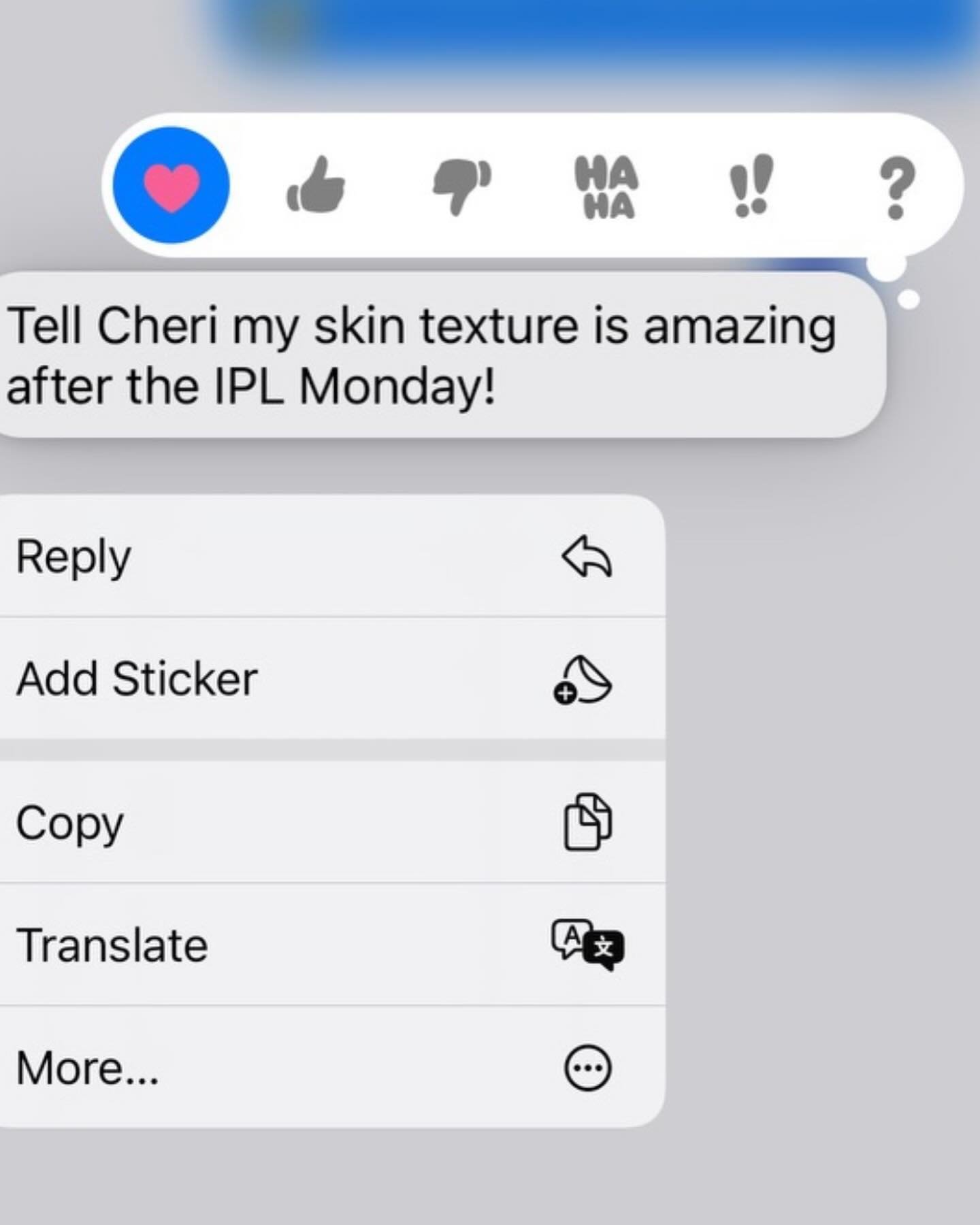 Love to hear from clients.🖤 Skin by Cheri #beautyrulepdx #medspapdx #iplpdx #peptide #skincarepdx #facialspdx #loveyourskin