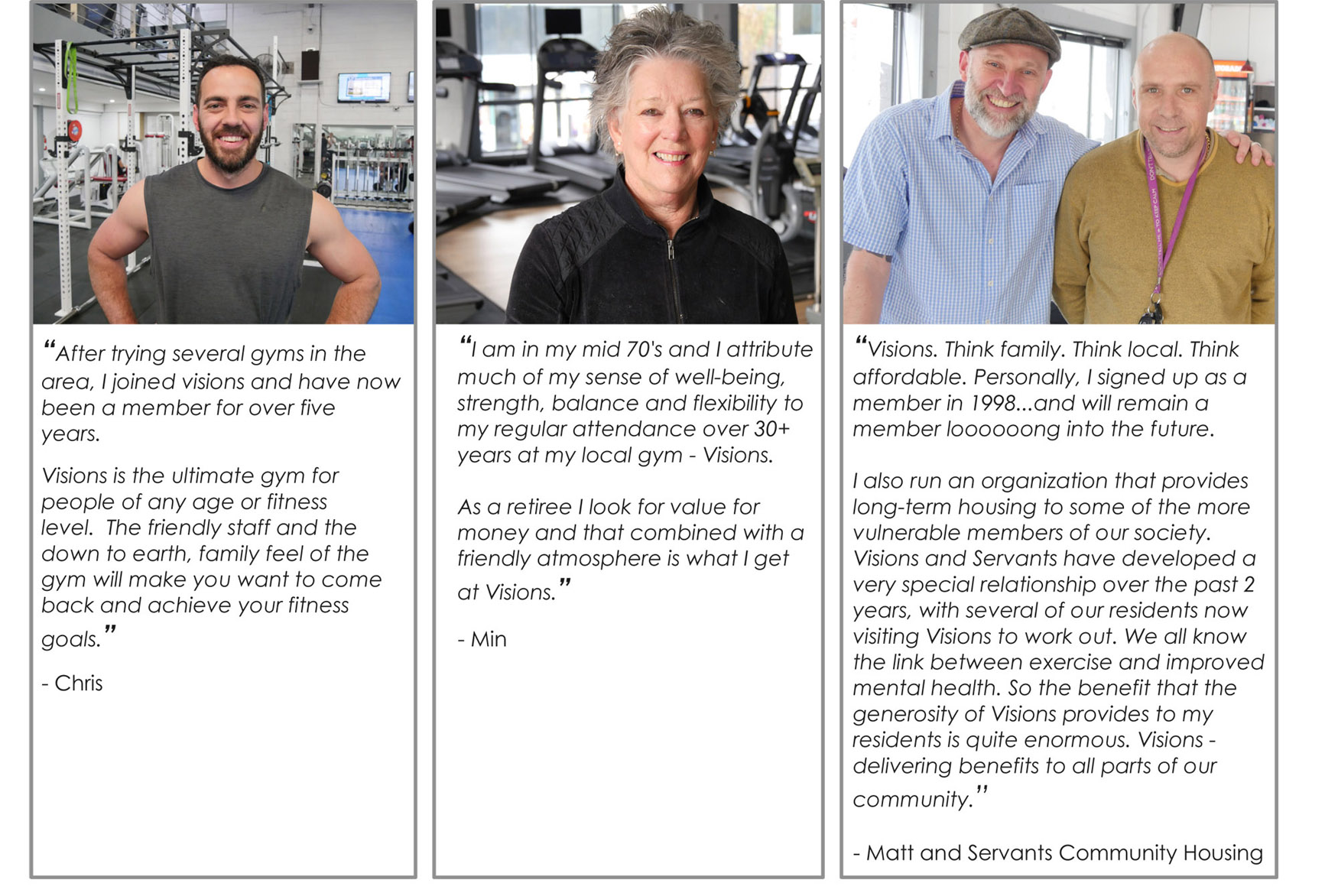 Visions Hawthorn's Gym Testimonials 2