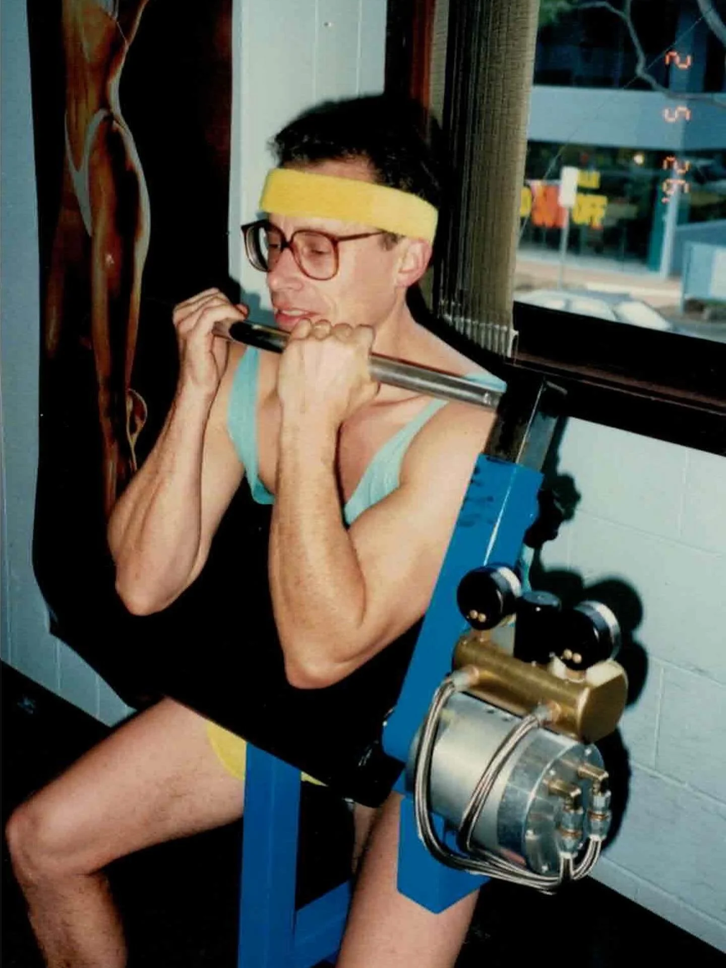 Any takers on bringing back pneumatic resistance equipment?? This is a lil Visions snap from &lsquo;92 when we installed a range of strength machines that used adjustable pressure instead of weight stacks.

Did the trend take off? Nope. But you gotta