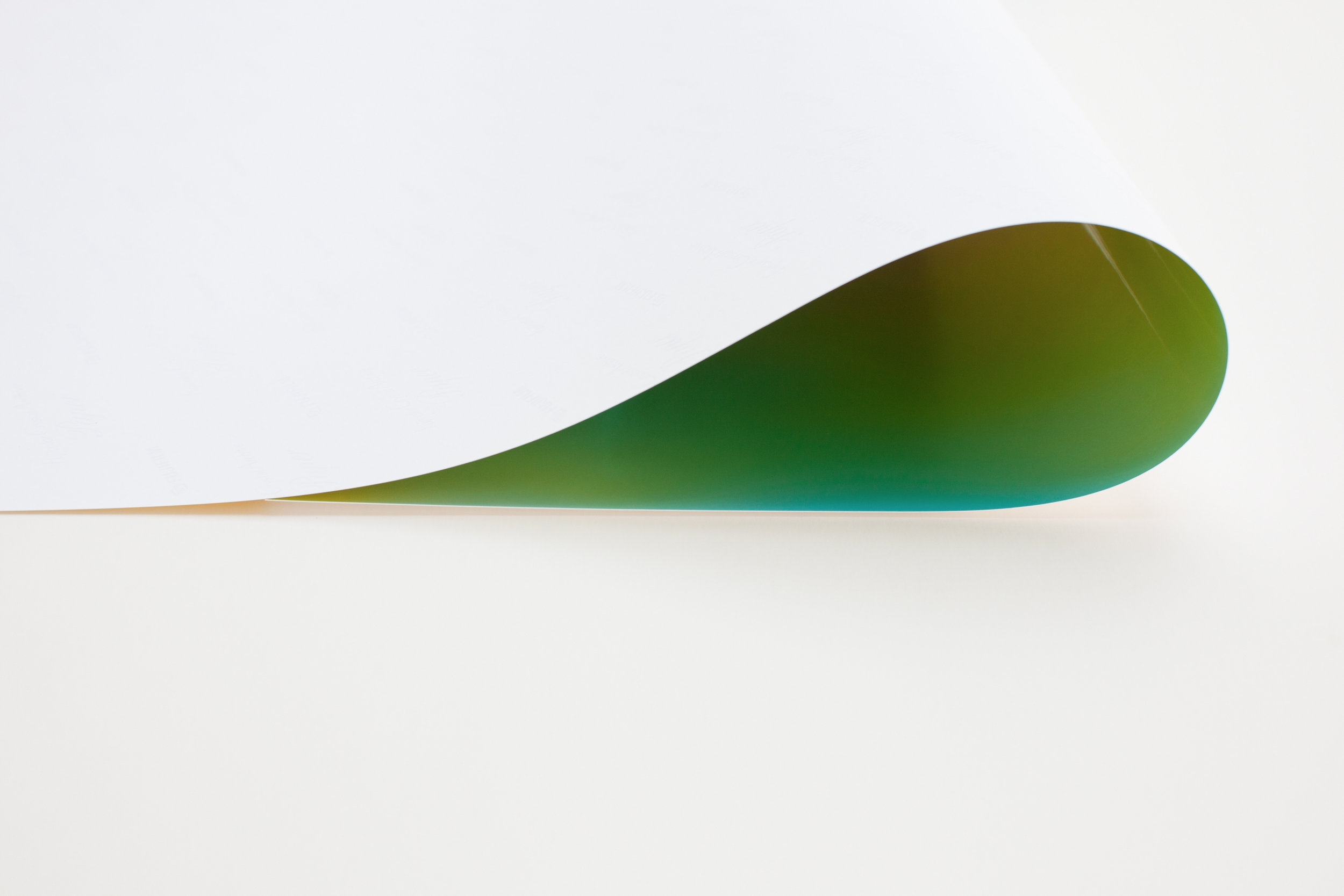   WOLFGANG TILMANS     Paper drop green II, 2011    Inkjet print on paper mounted on aluminium  74.4cm x 93cm 