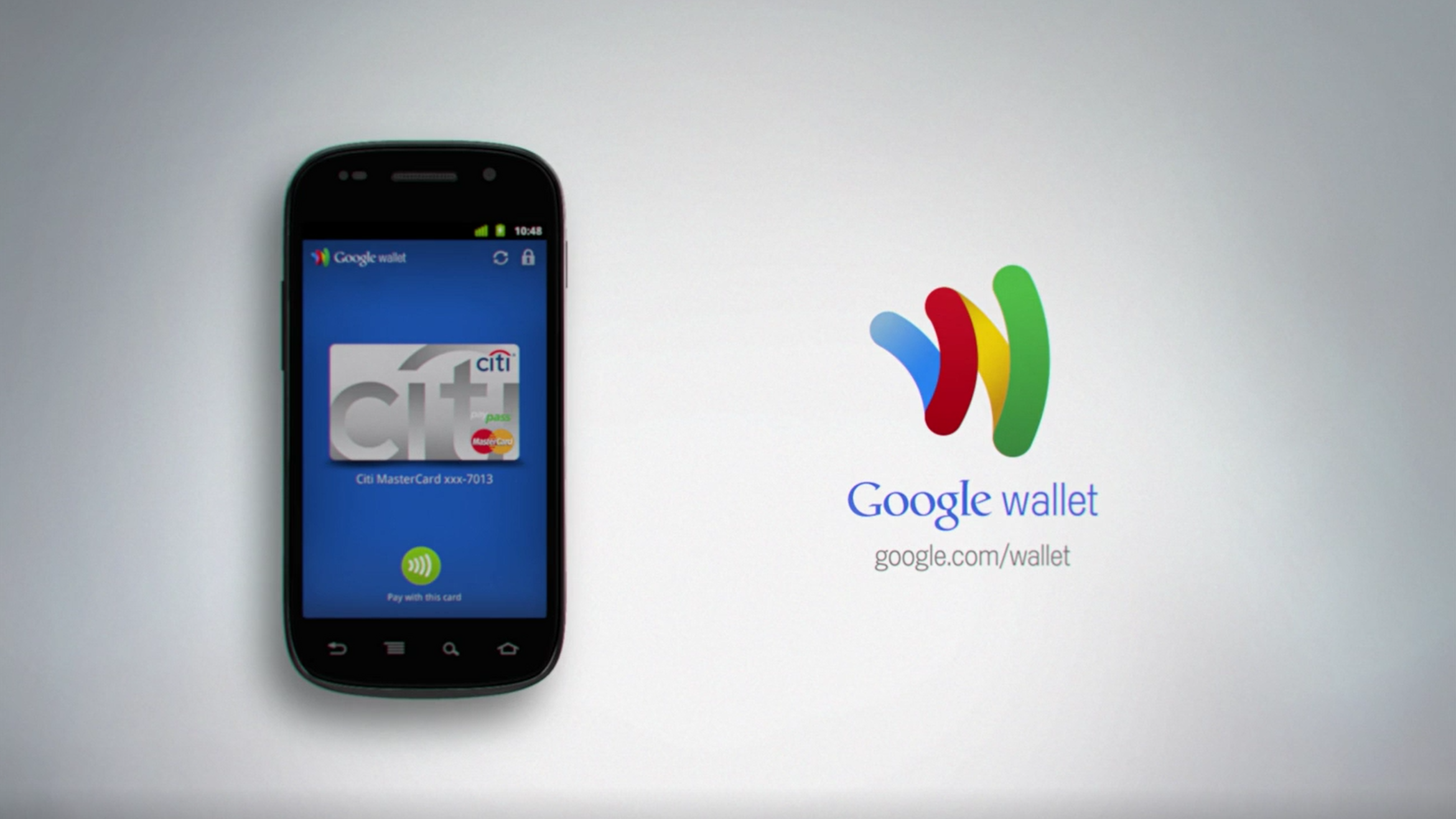  This piece was released with Google Wallet's Merchant Kit which was distributed to all participating businesses. The video explains to merchants and their employees the basic ins and outs of using the new Google Wallet payment platform. Google posed
