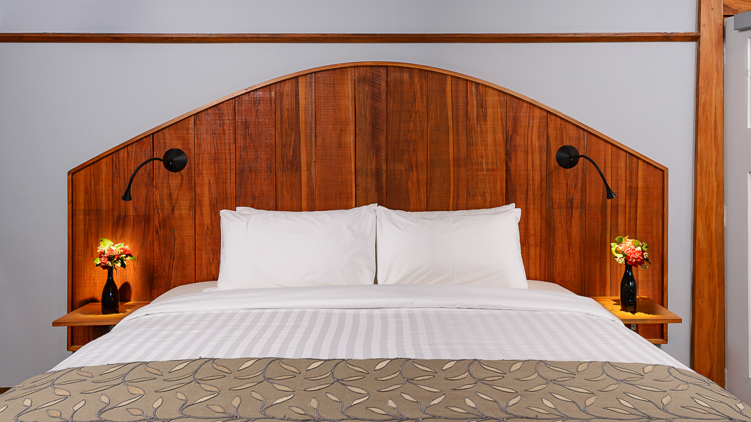 Oak Feature Headboard Upcycled from Rimu Panelling from Ballroom.jpg