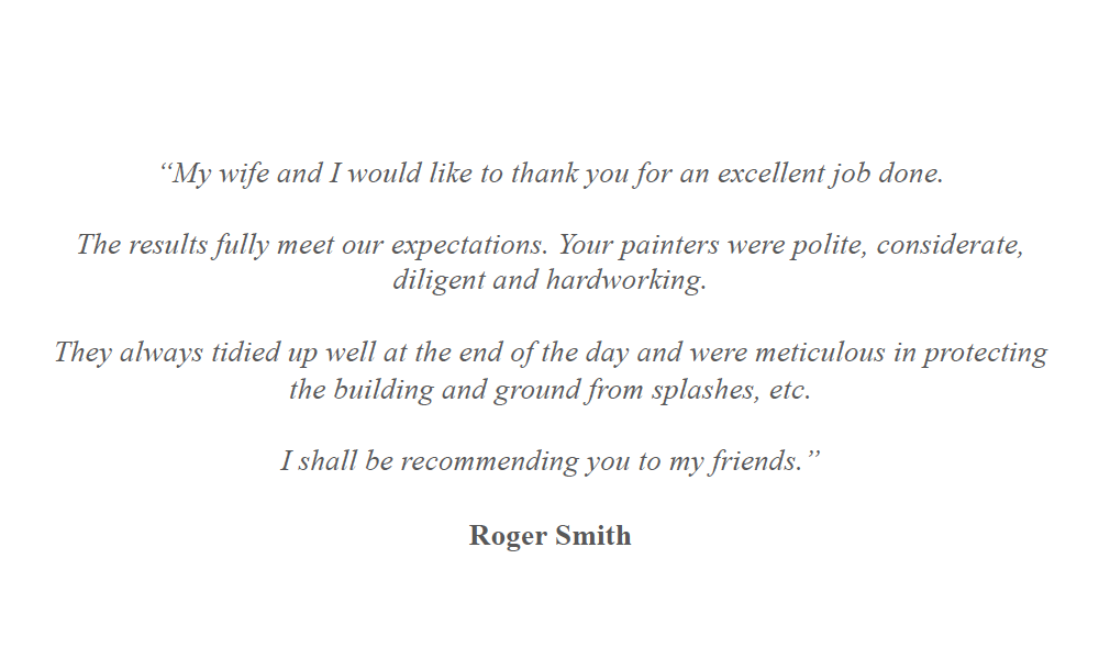 Hodgson's Decorators Homeowner Testimonial - Roger Smith.png