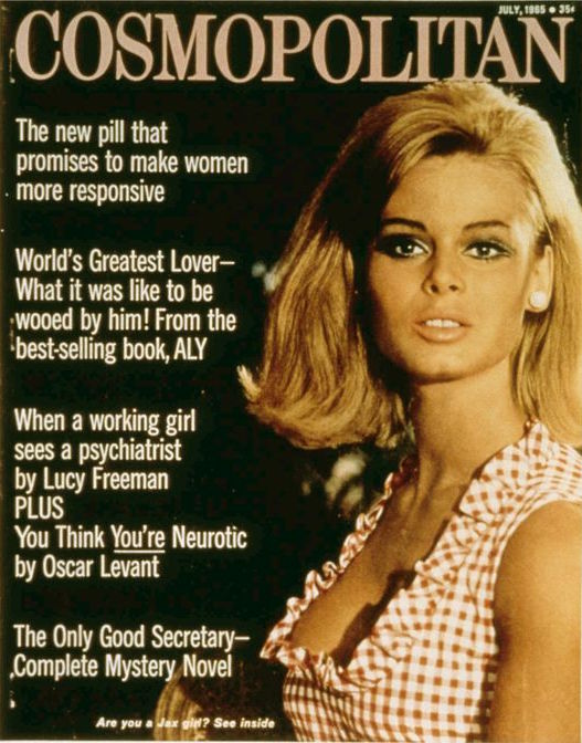July 1965 - Helen Gurley Brown’s first issue as Editor-in-Chief with article on the birth control pill