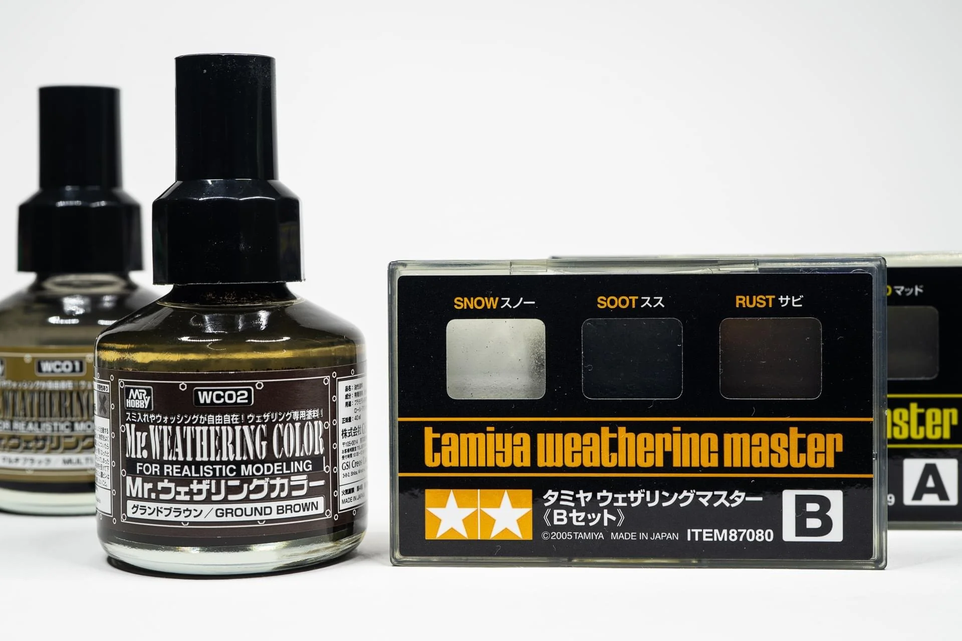 Mr Weathering Color and Tamiya Weathering Master Test