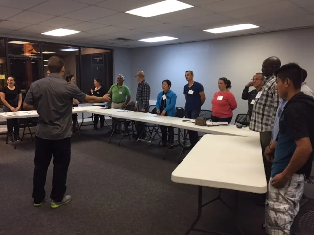 First meeting of ESL class at Christian Family Chapel, Jacksonville, FL