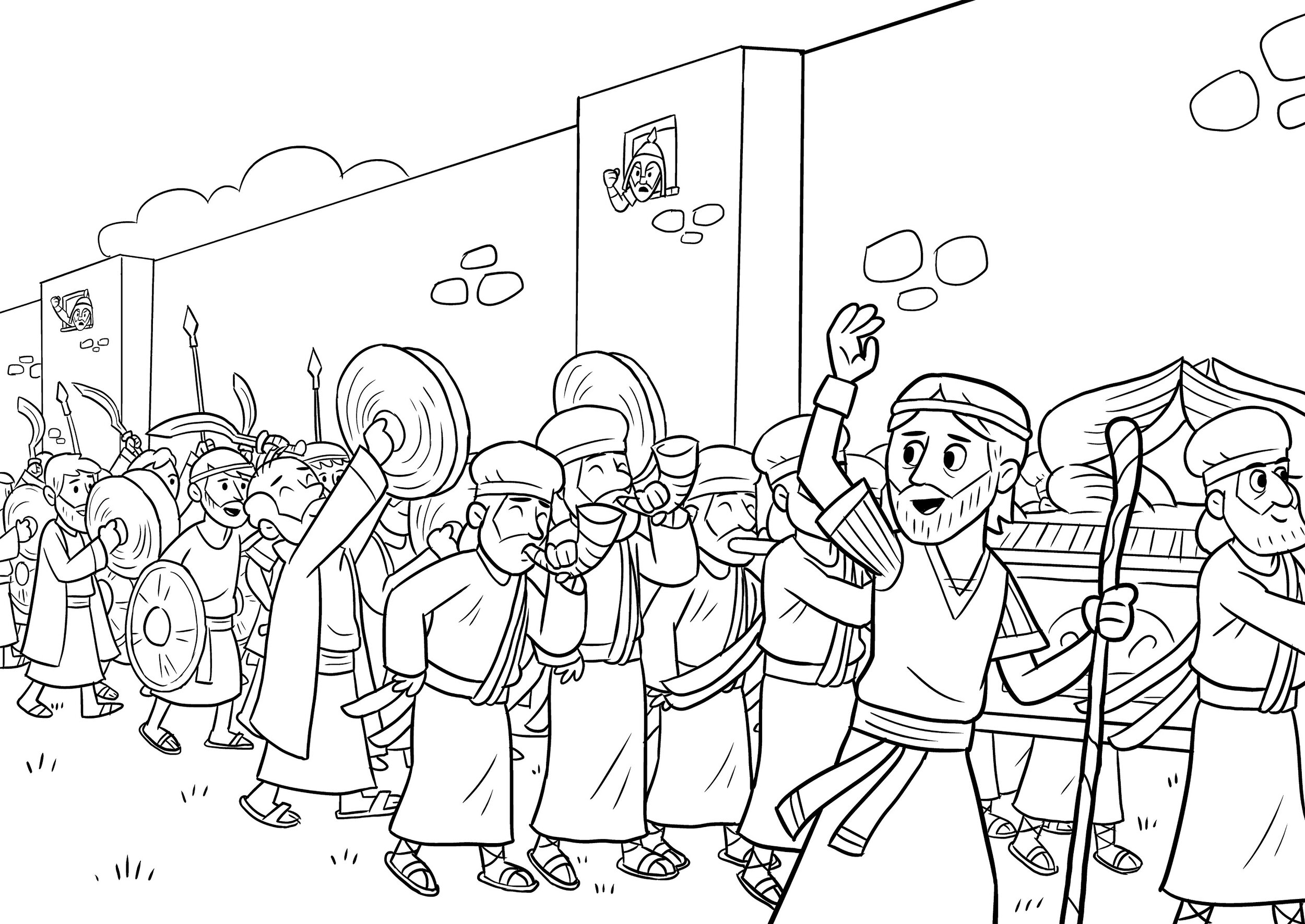 fall of jericho coloring pages