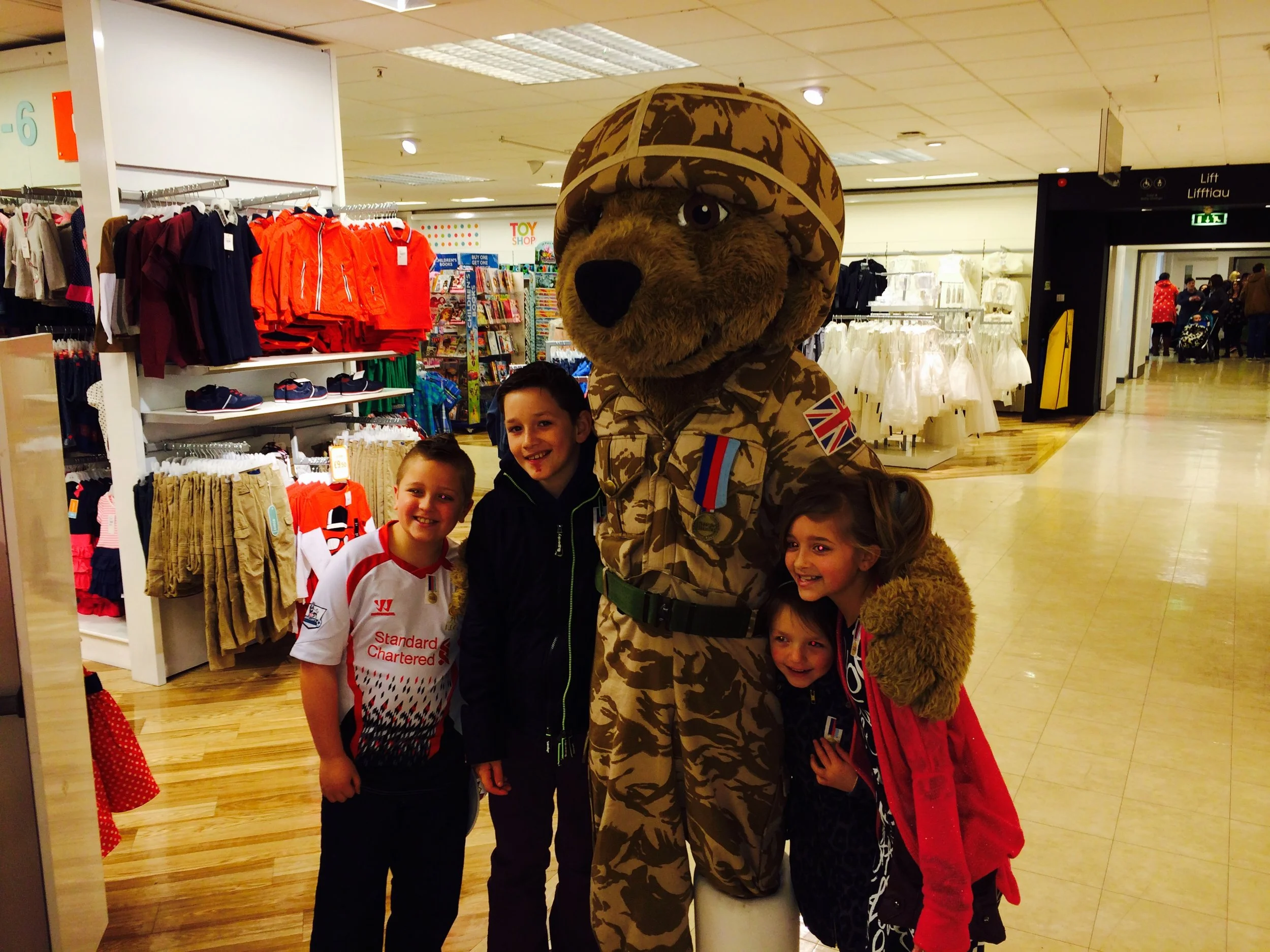  The ubiquitous Help for Heroes 'Hero Bear' at a Debenhams store, a new charity of the year for the military charity 