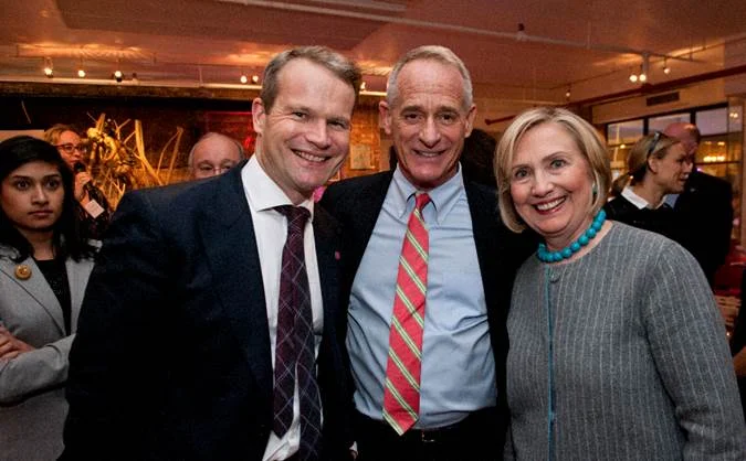  With Secretary Hillary Clinton and New York realtor Robby Browne at a Clinton Foundation event in New York 