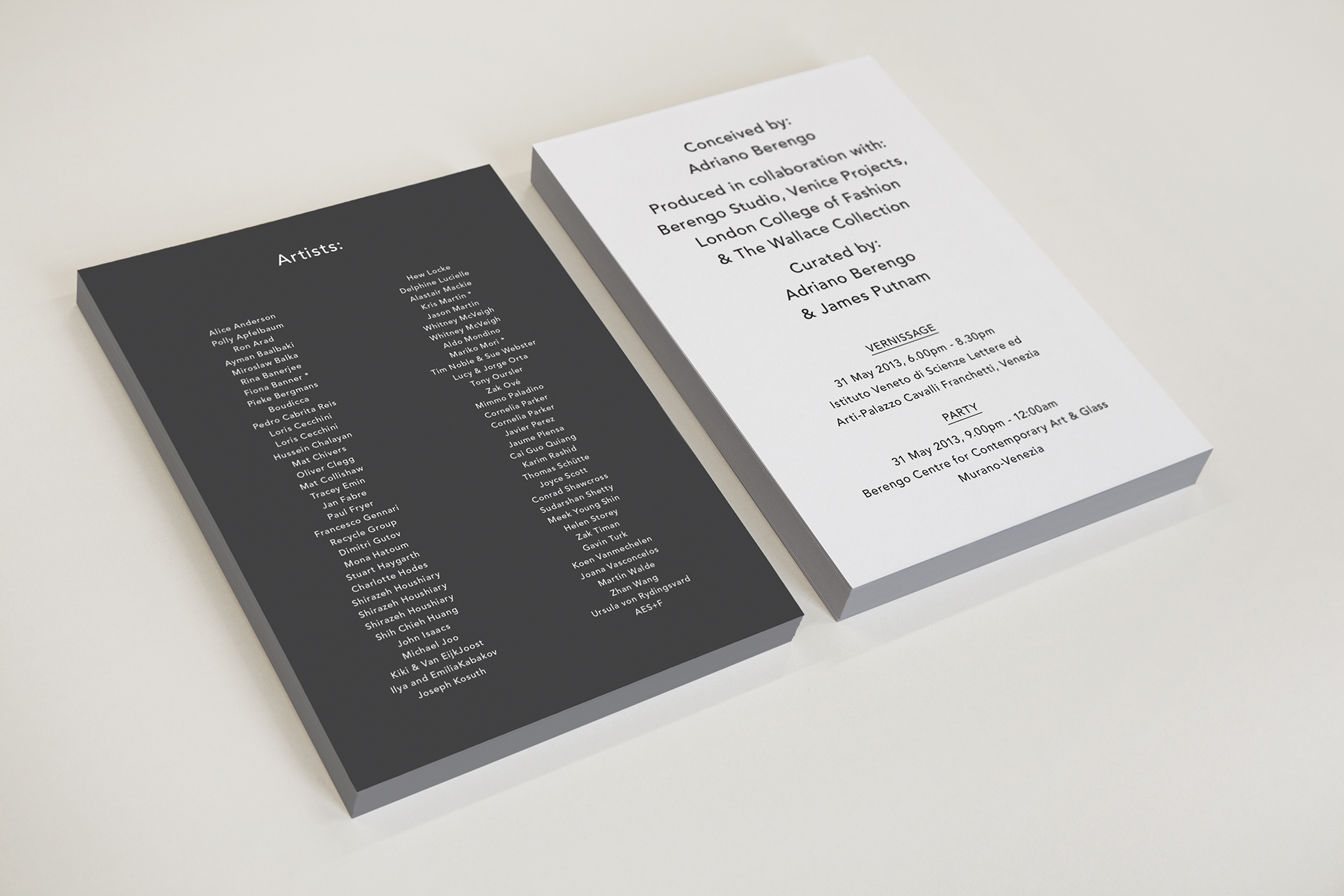 The exhibition message was carried across a range of applications including environmental advertising and signage, digital and printed invites, posters, guides and tickets.