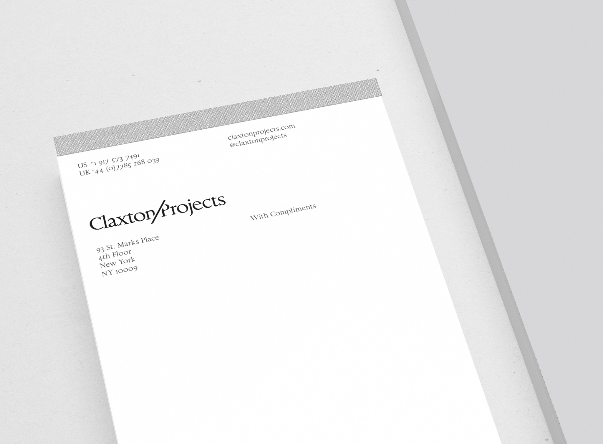 “They effortlessly interpreted my initial brief into a wonderful treatment, with amazing creative inventiveness. Their results are stunning.” Tom Claxton, Webber Represents / New York Client: Claxton Projects Role: Discipline: Corporate Identity Photography: Website: Press: More info: Contact Project Director Tracey Kelly