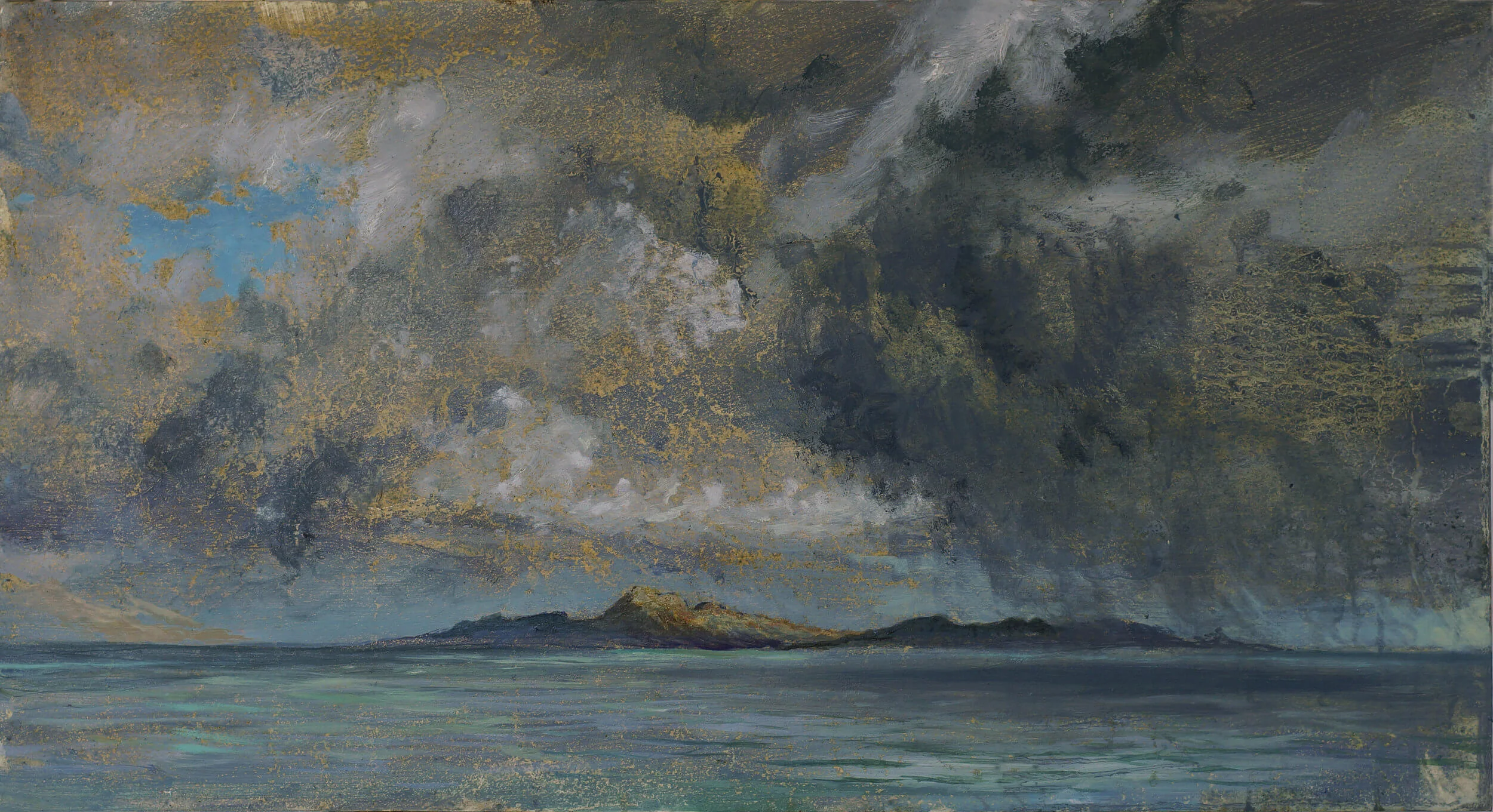 Colonsay Rain Approaching ( Oil on Panel ) 46 x 68 cm