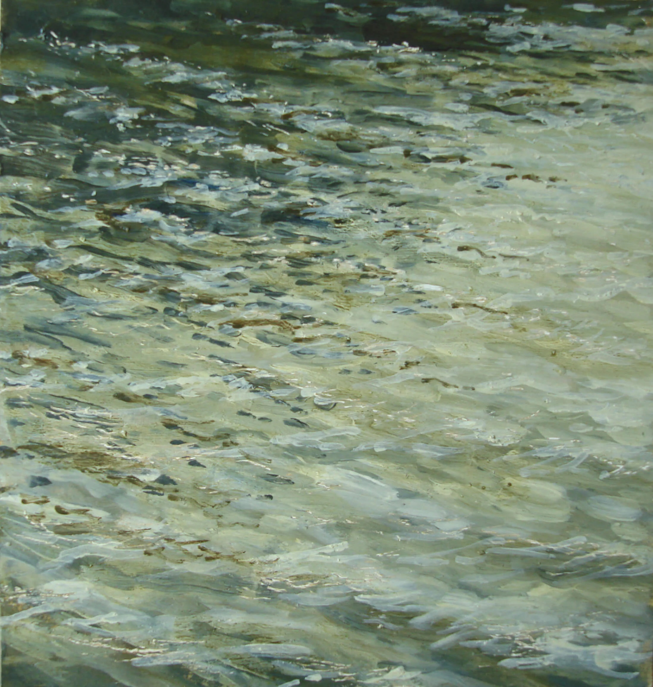 Evening Light Percuil River ( Oil on Panel ) 30 x 27 cm