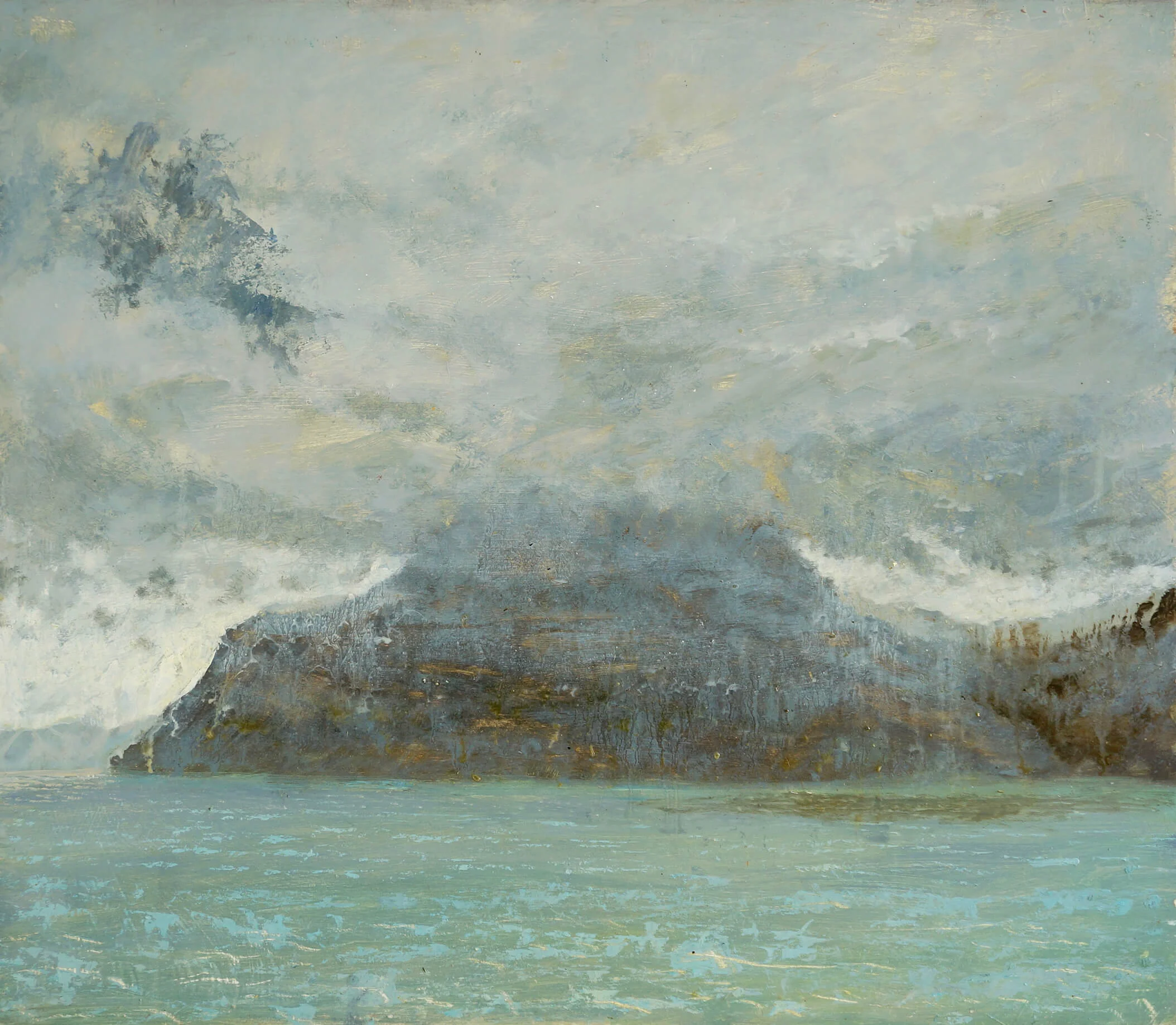Bearraich in Rain Winter ( Oil on Panel ) 75 x 86 cm