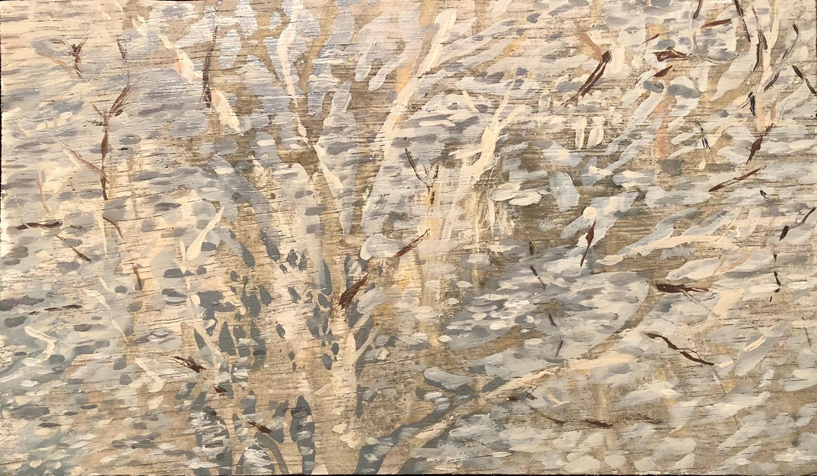 Trees and Light St Just ( Oil on Panel ) 14 x 24 cm