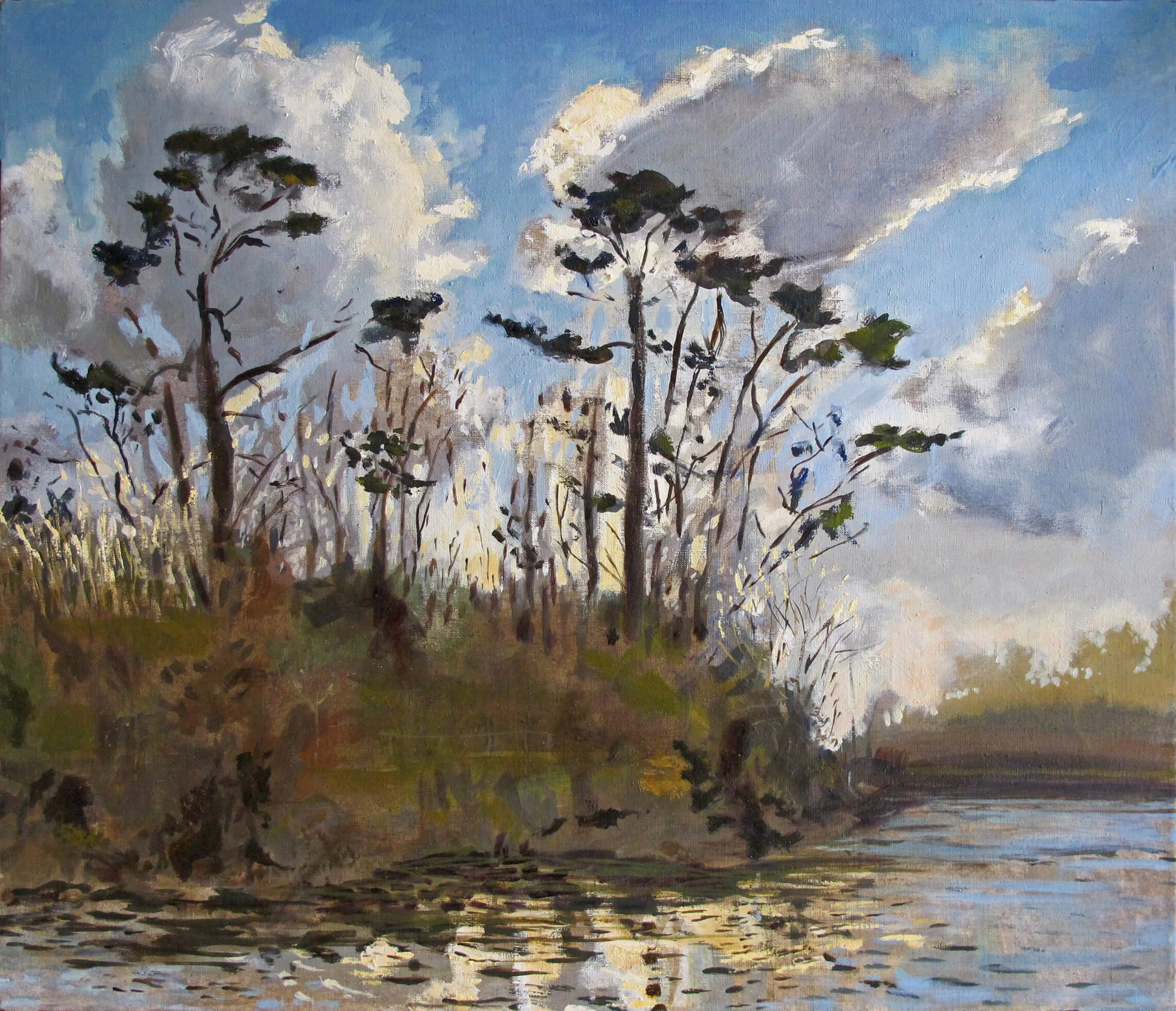 St Just in Winter Evening Light ( Oil on Linen ) 60 x 70 cm
