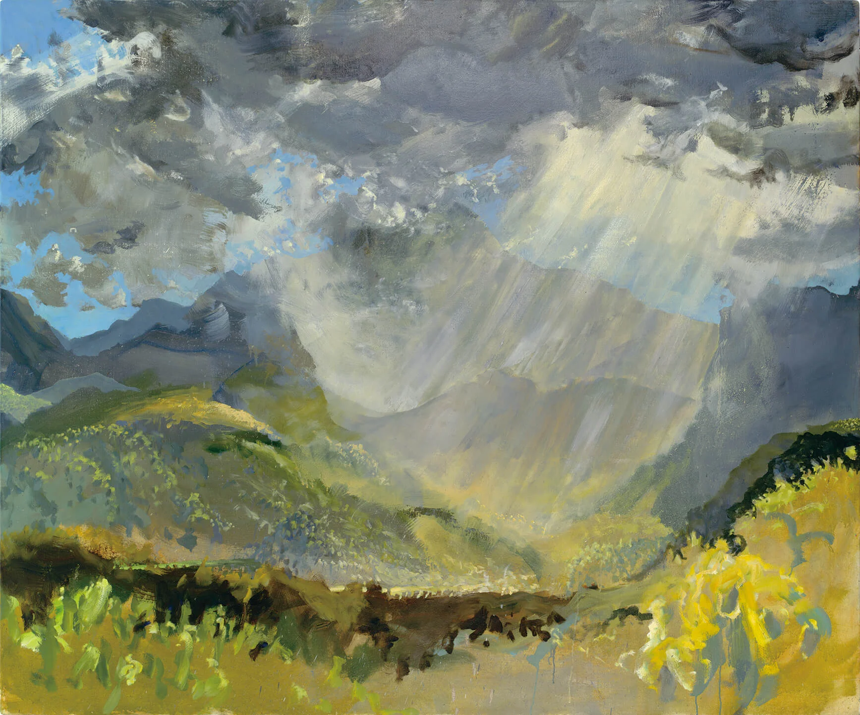 RHSK060 Tengudake and Descending Cloud Light ( Oil on Linen ) 163 x 194.5 cm